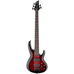 ESP LTD B-205DX 5-String Electric Bass Guitar - Red Burst