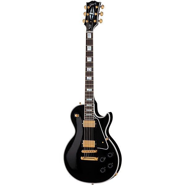 Gibson Custom Les Paul Custom Long Scale Electric Guitar - Ebony