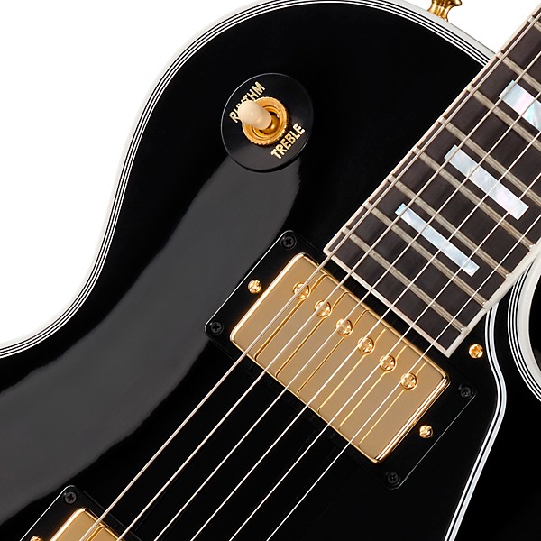 Gibson Custom Les Paul Custom Long Scale Electric Guitar - Ebony