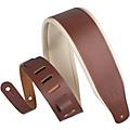 Levy's M26PD Amped Leather Series 3" Wide Top Grain Leather Guitar Strap - Brown Cream