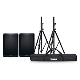 QSC CB10 Portable 10" Loudspeaker Pair With Stands