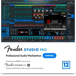 Fender Studio Pro 8 DAW Music Production Software With 12-Month Pro+ - Perpetual License