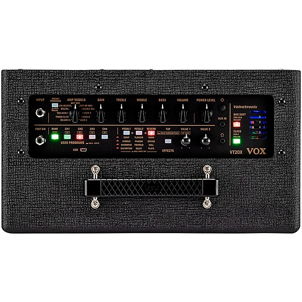 VOX VT20XCLBL 20W 1x8" Digital Modeling Guitar Combo Amp - Black