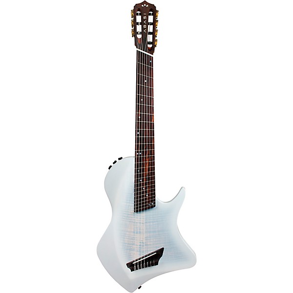 Cordoba Abasi Stage 7 Multi-Scale Nylon-String Acoustic-Electric Guitar - White Burst
