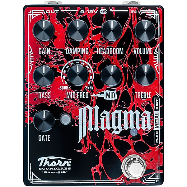 Thorn Soundlabs Magma Flex Metal Distortion Pedal - Red