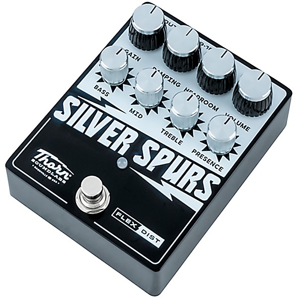Thorn Soundlabs Silver Spurs Flex Distortion Pedal - Black and White