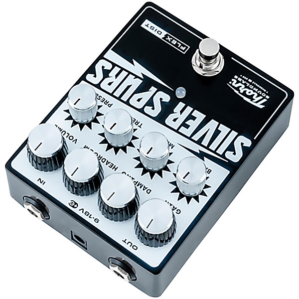 Thorn Soundlabs Silver Spurs Flex Distortion Pedal - Black and White