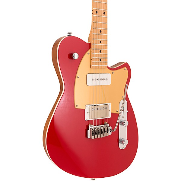 Reverend Charger H90 Wilkinson Electric Guitar With Maple Fingerboard - Metallic Cherry