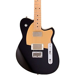 Reverend Charger HH Electric Guitar With Maple Fingerboard - Midnight Black