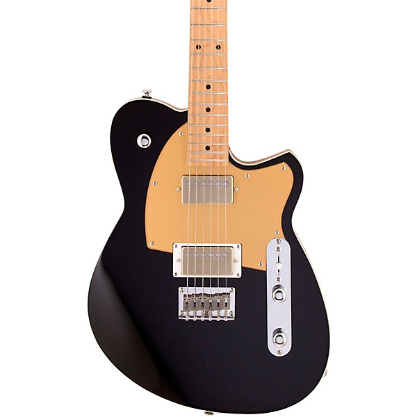 Reverend Charger HH Electric Guitar With Maple Fingerboard - Midnight Black