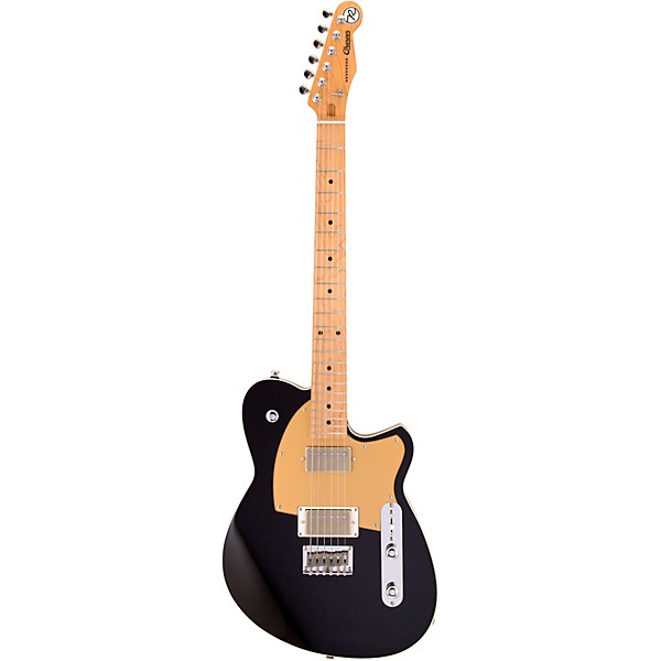 Reverend Charger HH Electric Guitar With Maple Fingerboard - Midnight Black