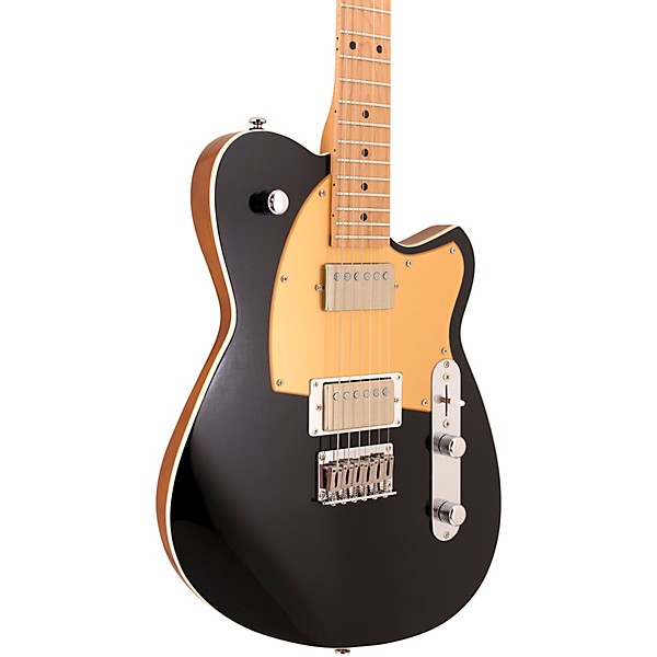 Reverend Charger HH Electric Guitar With Maple Fingerboard - Midnight Black