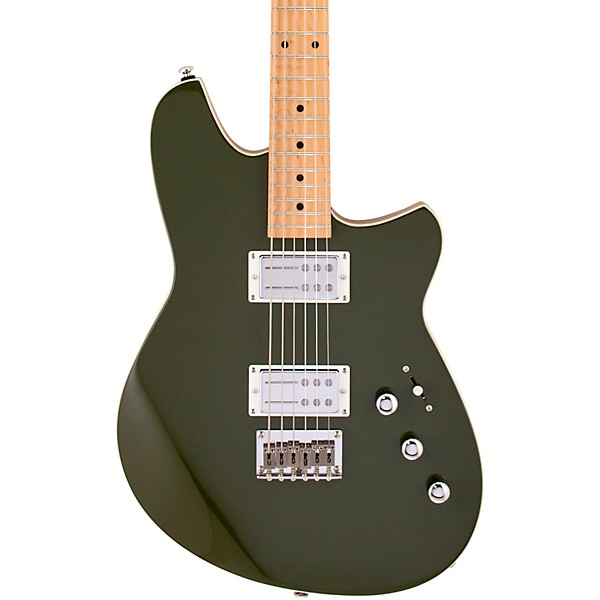 Reverend Descent Baritone Electric Guitar With Maple Fingerboard - Army Green
