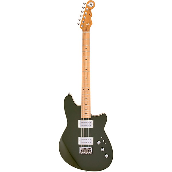 Reverend Descent Baritone Electric Guitar With Maple Fingerboard - Army Green