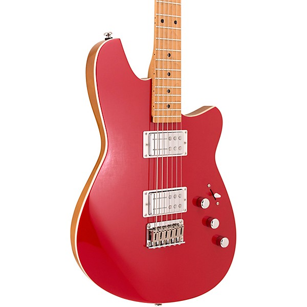 Reverend Descent Baritone Electric Guitar With Maple Fingerboard - Metallic Cherry