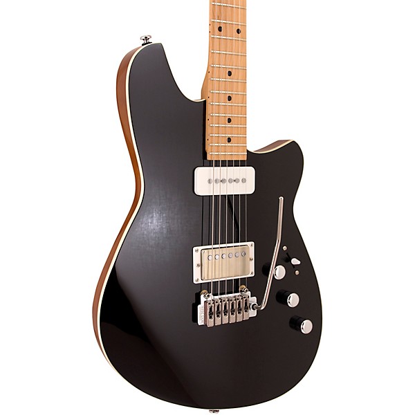 Reverend Kingbolt H90 Electric Guitar With Maple Fingerboard - Midnight Black