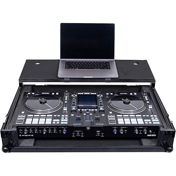 Headliner Pitch Black Flight Case for Rane System One With Laptop Platform and Wheels - Black
