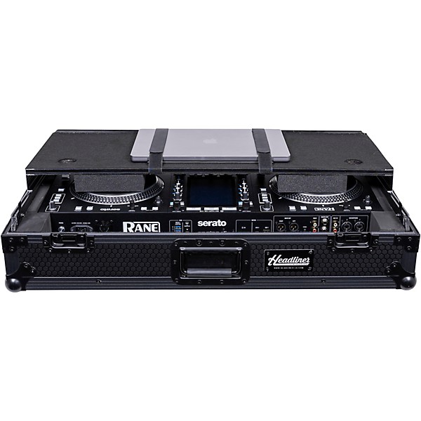 Headliner Pitch Black Flight Case for Rane System One With Laptop Platform and Wheels - Black
