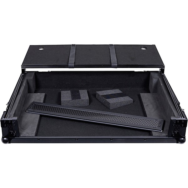 Headliner Pitch Black Flight Case for Rane System One With Laptop Platform and Wheels - Black