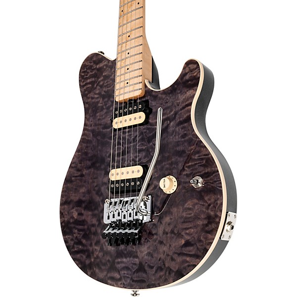 Ernie Ball Music Man 30th Anniversary Axis Electric Guitar - Translucent Black Quilt