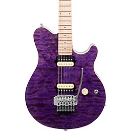 Ernie Ball Music Man 30th Anniversary Axis Electric Guitar - Translucent Purple Quilt