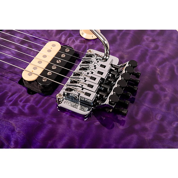 Ernie Ball Music Man 30th Anniversary Axis Electric Guitar - Translucent Purple Quilt