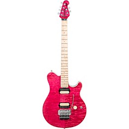 Ernie Ball Music Man 30th Anniversary Axis Electric Guitar - Translucent Pink Quilt