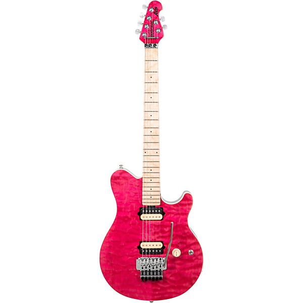 Ernie Ball Music Man 30th Anniversary Axis Electric Guitar - Translucent Pink Quilt