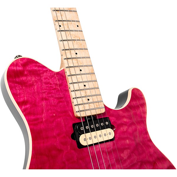 Ernie Ball Music Man 30th Anniversary Axis Electric Guitar - Translucent Pink Quilt