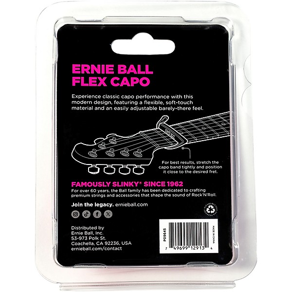 Ernie Ball Flex Guitar Capo - Black
