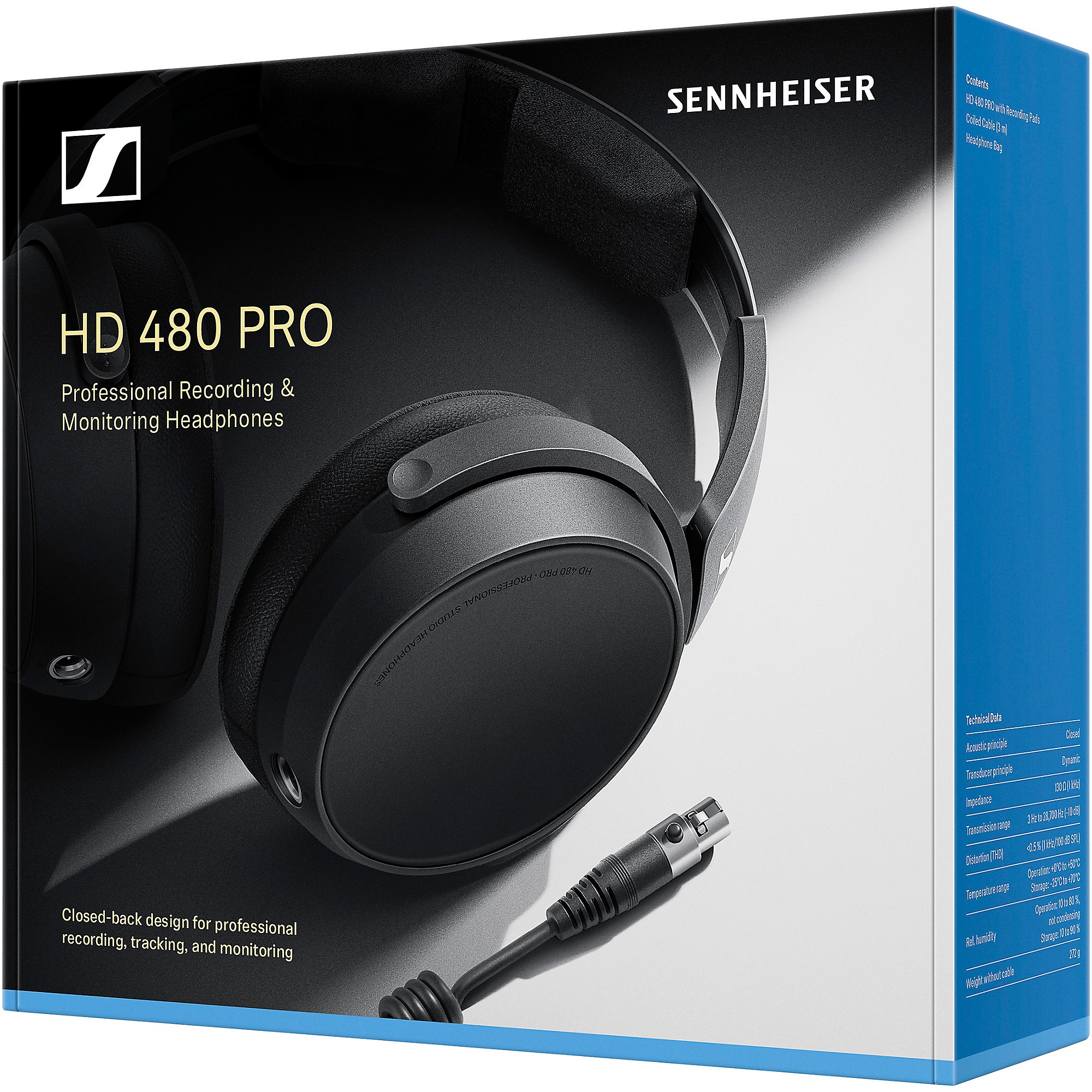 ほぼ新品　Sennheiser HD 480 PRO Sennheiser HD 480 PRO Closed-Back Studio Headphones | Guitar Center