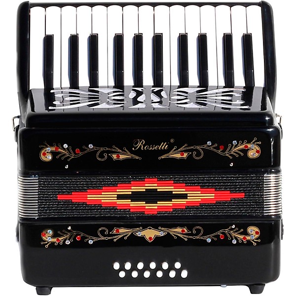 Rossetti 2512 25-Key Piano Accordion - Black