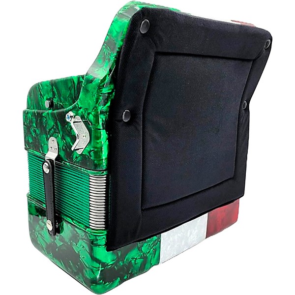 Rossetti 3412 34-Button Diatonic Accordion - GCF, Red to White to Green