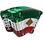 Rossetti 3412 34-Button Diatonic Accordion - FBE, Red to White to Green thumbnail