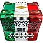 Rossetti 3412 34-Button Diatonic Accordion - FBE, Red to White to Green