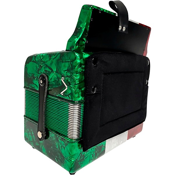 Rossetti 3112 31-Button Diatonic Accordion - FBE, Red to White to Green