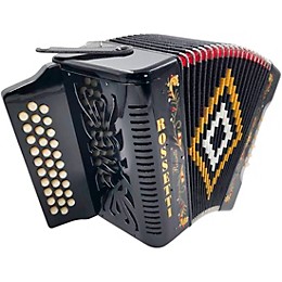 Rossetti 3112 31-Button Diatonic Accordion - FBE, Black