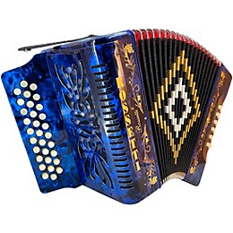 Rossetti 3112 31-Button Diatonic Accordion - FBE, Blue