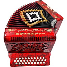 Rossetti 3112 31-Button Diatonic Accordion - FBE, Red