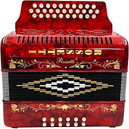 Rossetti 3112 31-Button Diatonic Accordion - FBE, Red
