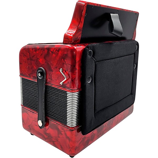 Rossetti 3112 31-Button Diatonic Accordion - FBE, Red