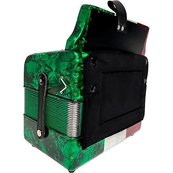 Rossetti 3112 31-Button Diatonic Accordion - GCF, Red to White to Green