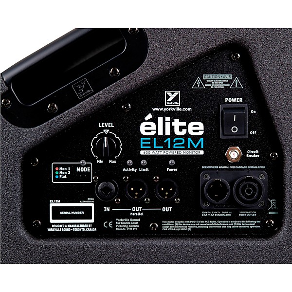 Yorkville Elite EL12M 12" Powered Stage Monitor