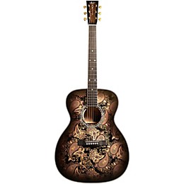 Martin Custom Shop M Paisley Acoustic-Electric Guitar - Ember Burst