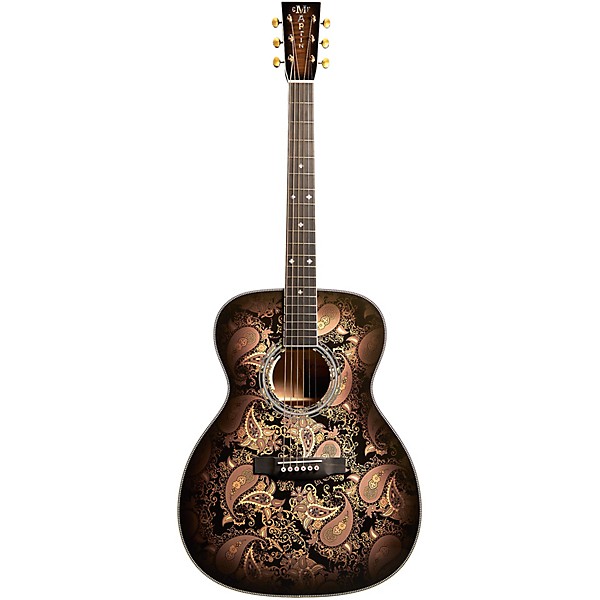 Martin Custom Shop M Paisley Acoustic-Electric Guitar - Ember Burst