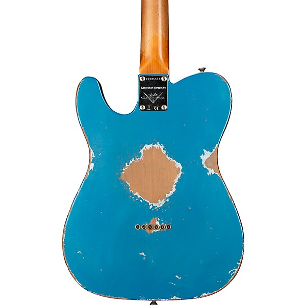 Fender Custom Shop Limited Edition Roasted Telecaster Pro Heavy Relic Electric Guitar Aged Lake Placid Blue