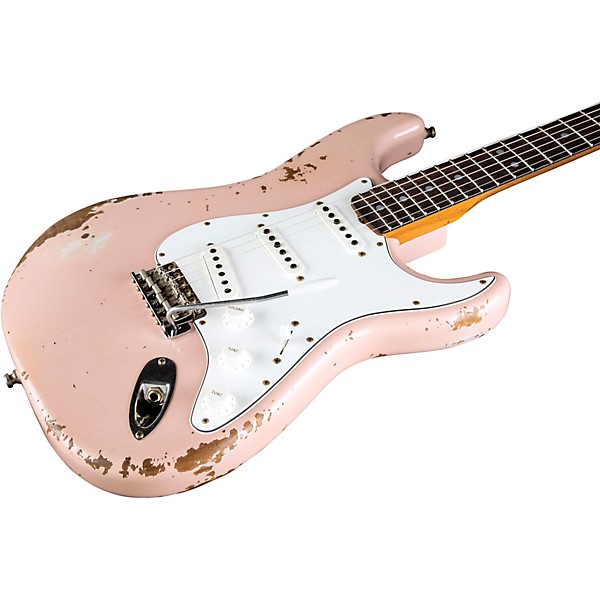 Fender Custom Shop Limited Edition Roasted Stratocaster Pro Heavy Relic Electric Guitar Shell Pink