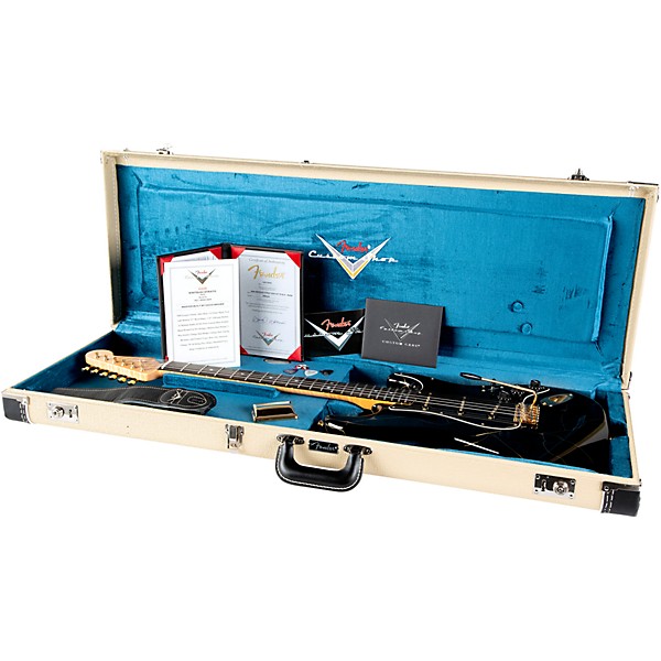 Fender Custom Shop Kintsugi Stratocaster NOS Electric Guitar Master Built by David Brown Black