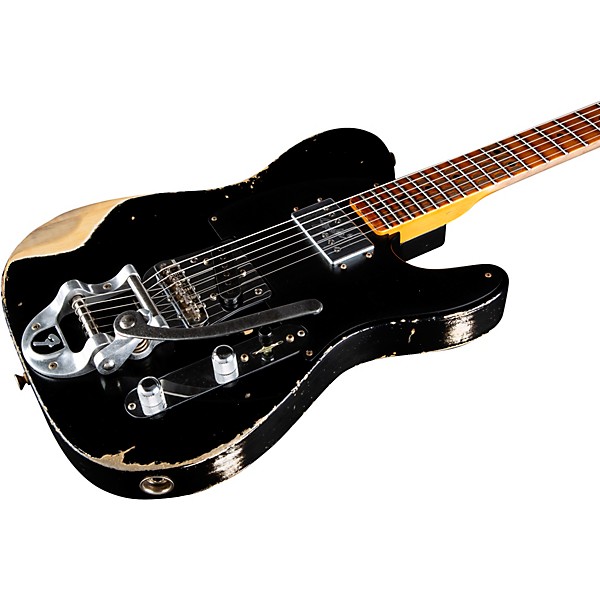 Fender Custom Shop CuNiFe Blackguard Telecaster Heavy Relic Electric Guitar Black