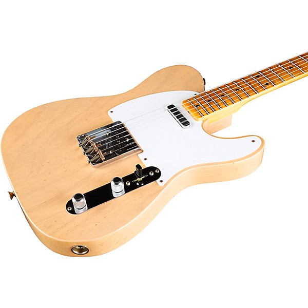 Fender Custom Shop 1958 Top-Load Telecaster Journeyman Relic Electric Guitar Super Aged Dirty White Blonde